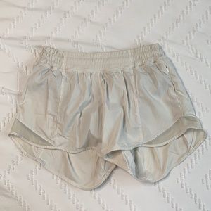 White lululemon hotty hot shorts